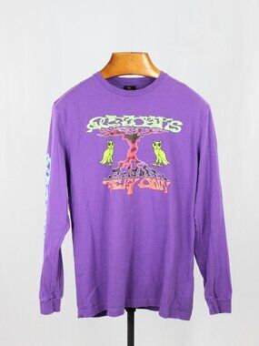 OVO OCTOBER'S VERRY OWN Purple Cotton Illusion Long Sleeve T-Shirt, Size M
